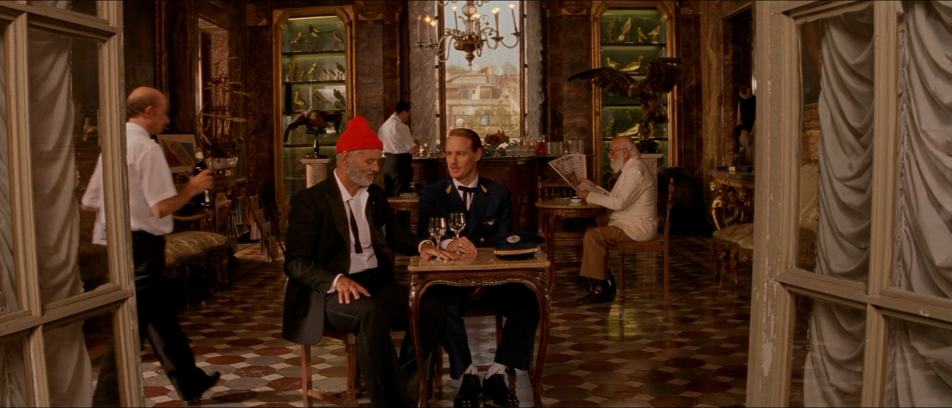 Zissou and Ned at the Explorers Club